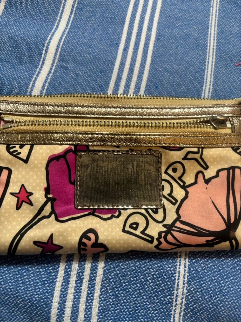 *****PROJECT WALLET** Coach Beige Floral Wristlet Poppy Print Wallet